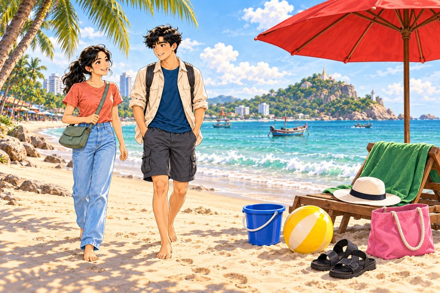 Dao and Din by the sea in Hua Hin